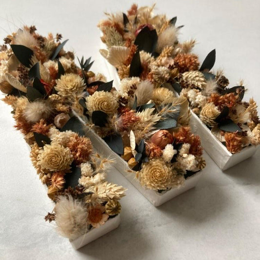 composition florale lettre M atelier créatif saint Renan