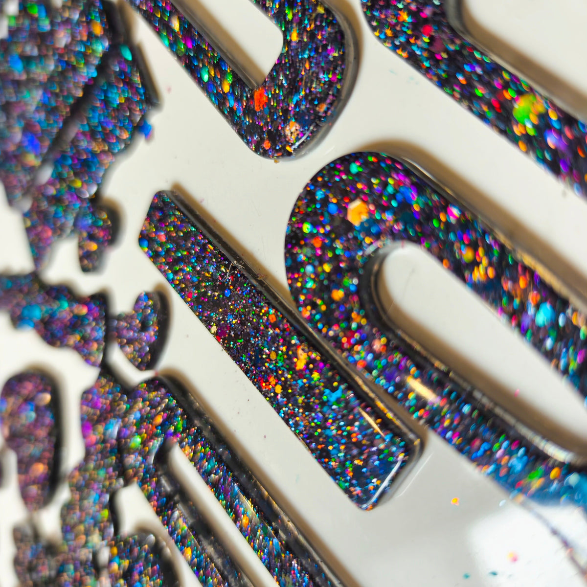 Atelier résine à paillettes