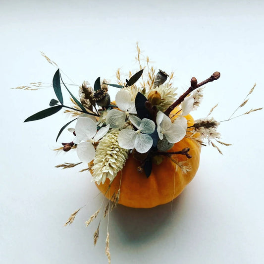 Atelier de création florale : « mini citrouille fleuries »