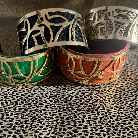 Atelier créatif – Bracelet manchette en cuir réversible